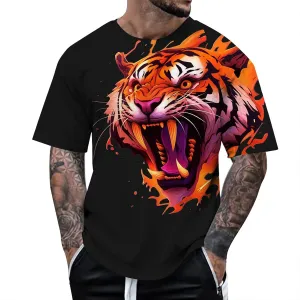 Футболка мужская с принтом, короткий рукав, свободный крой