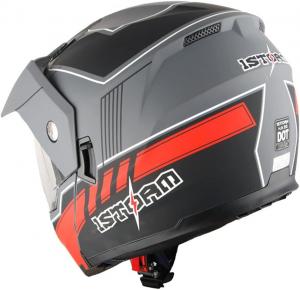 Шлем 1Storm HJK910 с двойным козырьком, красный