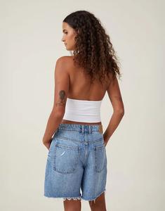 Короткие джинсовые шорты Cotton On Relaxed в цвете «голубая дымка» с разрывами Cotton:On