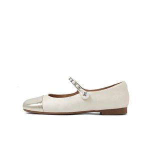 Женские туфли Mary Jane цвета экрю/золото/серебро COMELY