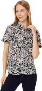 Женская рубашка на пуговицах с узором пейсли от Tommy Hilfiger, Sky Captain/Bright White