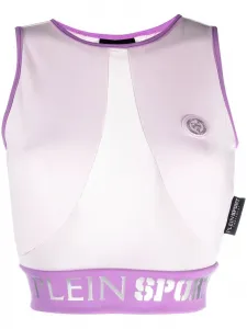 Укороченный топ с логотипом Plein Sport, фиолетовый