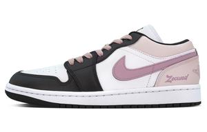 Кроссовки Air 1 Vintage баскетбольные унисекс низкие Black/White/Pink Jordan, черно-розовые