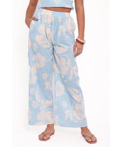 Женские брюки Lourdes с широкими штанинами - Синий гибискус Petal and Pup, Blue hibiscus