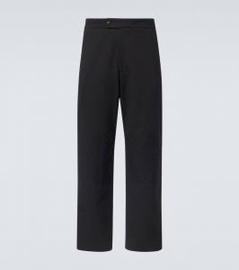 Хлопковые прямые брюки ripstop Gucci, Black