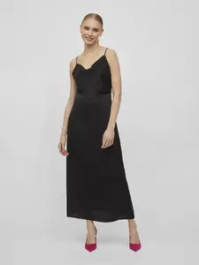 Платье-сарафан Vila "VIRAVENNA STRAP ANKLE DRESS - NOOS", черный
