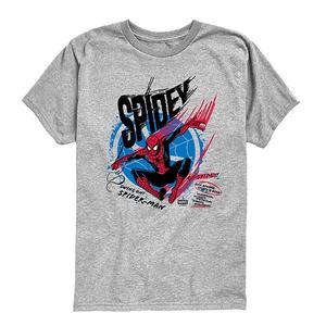 Футболка с принтом Spider-Man для мальчиков 8-20 Marvel, Athletic Heather