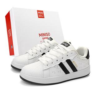 Кроссовки для скейтбординга Genki M Series унисекс с низким верхом Miniso, белый/зеленый/розовый