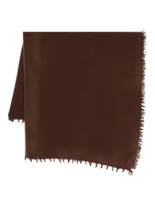 Кашемировый шарф с бахромой Liska, коричневый
