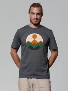 Футболка wat? Apparel T-Shirt Geometric Landscape 2, серый