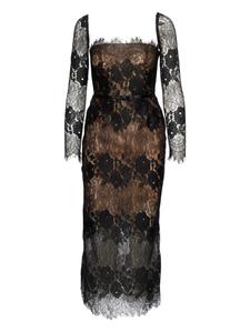 Кружевное платье с длинными рукавами Ana Radu, черный