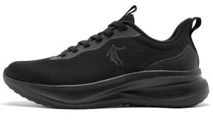 QIAODAN Низкие кроссовки для бега с мягкой подошвой, противоскользящие, износостойкие, мужские, черные
