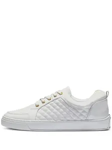 Стеганые кожаные кроссовки Leandro Lopes, белый