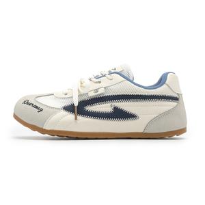 DEERWAY Дышащие легкие низкие повседневные туфли, увеличивающие рост, женские, бежево-темно-синие