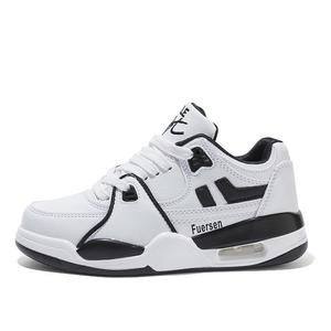 Кроссовки FUERSEN Skateboarding Shoes Unisex Low-top White/Black, белый/черный