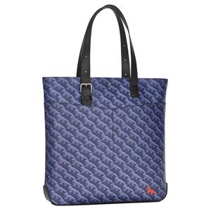 Montblanc Мужская кожаная сумка MAISON KITSUNE, созданная в сотрудничестве с другими брендами, синяя