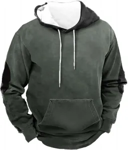 Мужская худи с пачворком Vintage на молнии