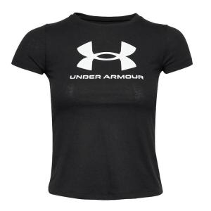 Футболка Under Armour Sportsstyle Logo Ss, черная, детская