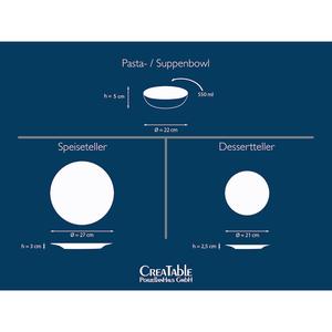 Набор тарелок Catania, набор из 12 предметов Винтажные цвета, выразительное рельефное оформление, ремесленный характер Creatable, песочный
