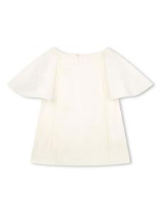 Chloé Kids блузка из органического хлопка с английской вышивкой, белый