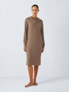 Риб худи платье для отдыха John Lewis, Caramel