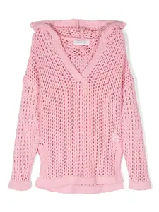 Пляжная накидка рыхлой вязки Monnalisa, розовый