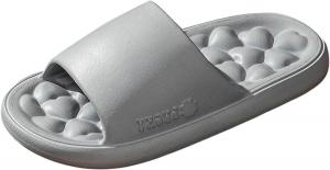 Пара женщин и мужчин, однотонные тапочки для душа, домашние, с противоскользящей подошвой, дышащие, с массажным эффектом, мягкой подошвой, быстро сохнущие, удобные, плоские, женские тапочки-носки Generic, Grey