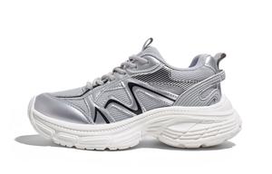 Женские кроссовки с низким верхом и массивной подошвой, устойчивые к истиранию и скольжению RENBEN, Gray