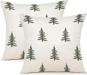 Наволочка 40х40, комплект из 2-х наволочек, рождественские наволочки, декоративные подушки, льняные наволочки для рождественского декора, диван, спальня, диван 40х40 см snq