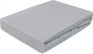 Простыня на резинке, трикотаж 140х200 светло-серая Darymex