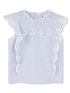 Блузка из органического хлопка Chloé Kids, синий