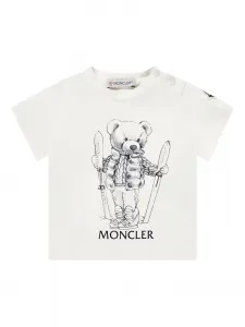 Футболка с принтом Moncler Enfant, белый