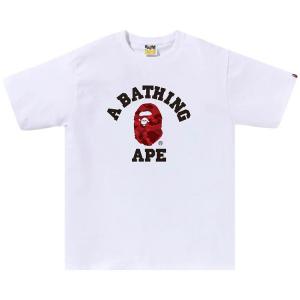 Футболка BAPE Color Camo College Tee, White/Red