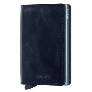 Кошелек Secrid Slimwallet Vintage leather, синий