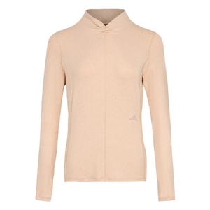 Adidas Футболка женская светло-розовая коричневая водолазка Moderate