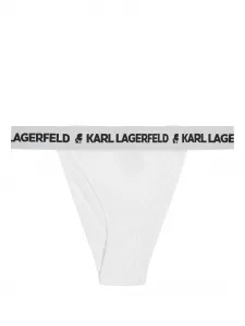 Трусы-бразилиана с логотипом на поясе KARL LAGERFELD, белый