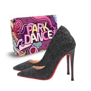 PARK DANCE Туфли на высоком тонком каблуке женские, черные