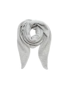 Треугольный шарф-букле из уютного материала светло-серого цвета Faera