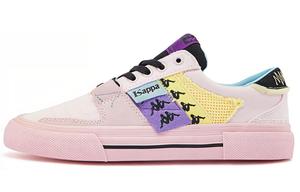 Кроссовки для скейтбординга унисекс с низким верхом светло-розового / черного / бананово-желтого цвета Kappa