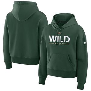 Женская зеленая толстовка Minnesota Wild Authentic Pro Primary Pullover Hoodie Fanatics