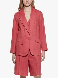 Однобортный льняной пиджак SISLEY, Red