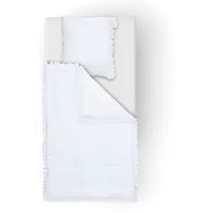 Done. постельное белье «Амели», постельное белье с двусторонним принтом и окантовкой, цвет bright white