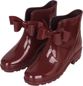 Женские водонепроницаемые сапоги Asifn для дождя и снега, нескользящие, для путешествий и активного отдыха, садовые, повседневные, водонепроницаемые, слипоны Chelsea, Red