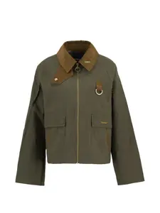 Куртка с вельветовым воротником Barbour, зеленый