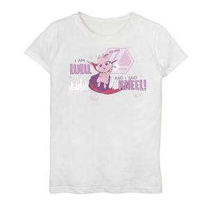 Футболка DC Super Pets на колени перед Лулу для девочек 7–16 лет DC Comics, белый