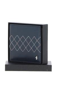 Двойной кошелек на 4 карты из натуральной кожи GABICCI, темно-синий