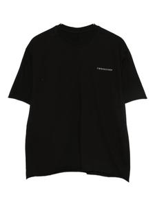 Футболка Rick Owens Kids с необработанными краями и логотипом, черный