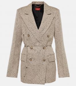 Твидовый блейзер hattson с пайетками Altuzarra, нейтральный