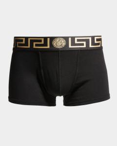 Мужские трусы Greca с низкой посадкой (3 пары) Versace, цвет Black/Gold Greek