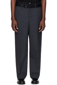 Sacai Серый костюм и джинсовые брюки